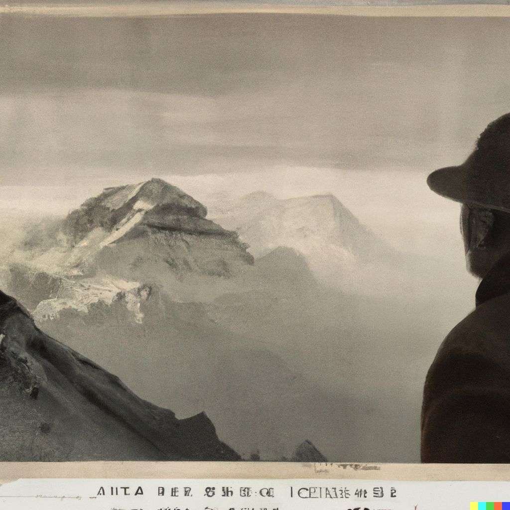 someone gazing at Mount Everest, front page of The New York Times, 1910
